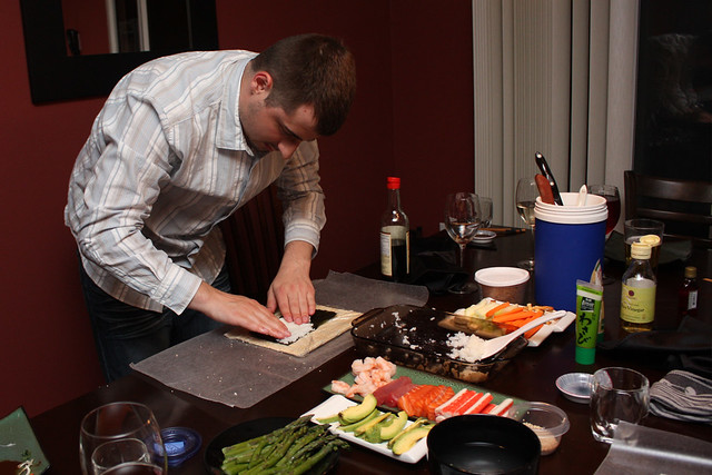 Jeff making a sushi roll