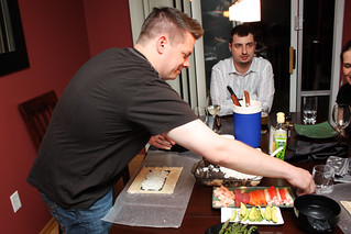 Sushi - Nick makin a sushi roll