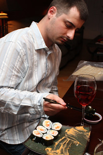 Sushi - Eating Iulia's awesome roll