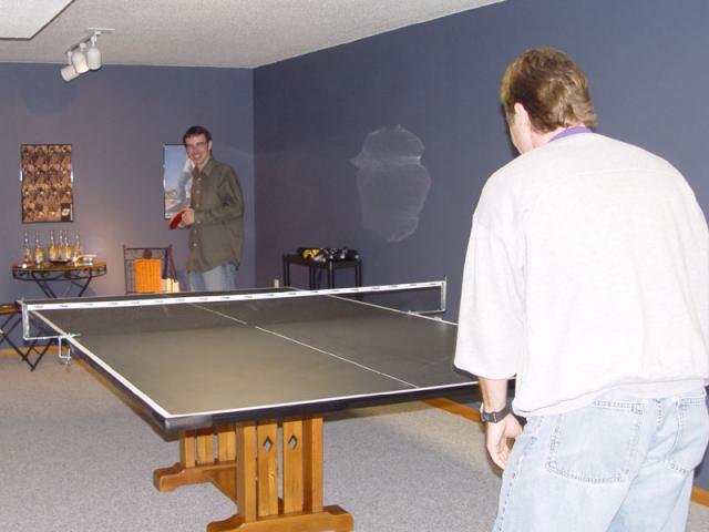 Jared and Jason playing ping pong