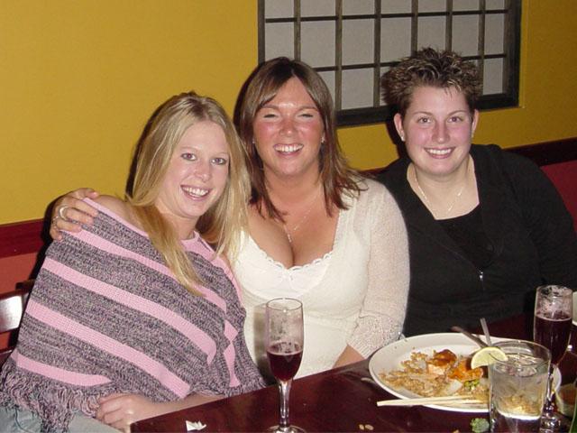 Lindsey, Kari, and Steph at Taki