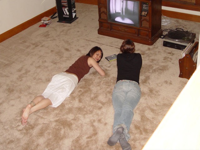 Girls watching movies