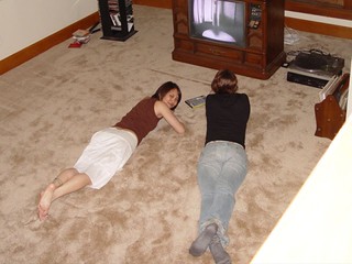 Girls watching movies