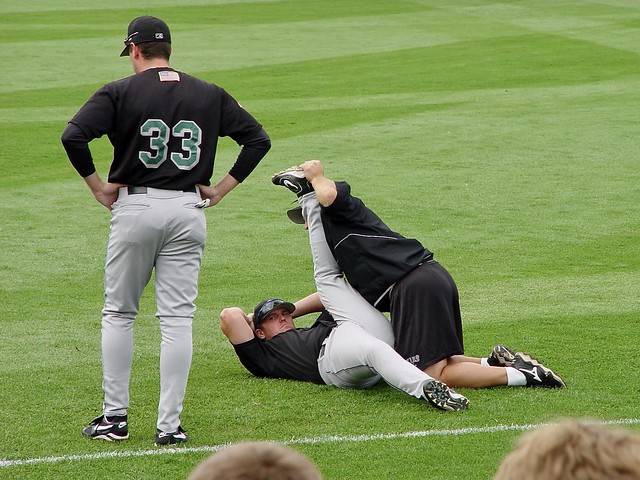 Stretch at the I-Cubs game