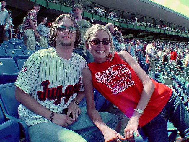 Hangin with Maria at the I-Cubs game