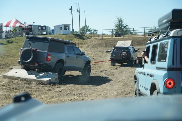 This resulted in flipping that road block all the way over and sending Steve's backend 4 feet int...