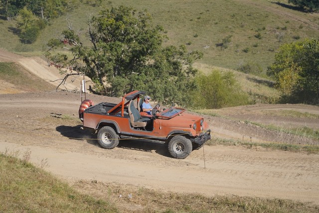 CJ with the windshield down