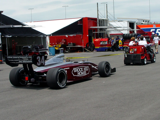 Pro Series coming off the track