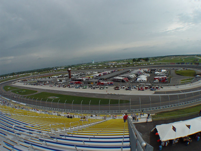 The Iowa Speedway from the very top right hand seat