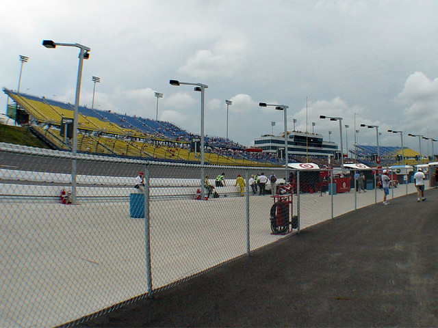 The stands from the fan walk