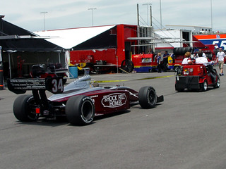 Pro Series coming off the track