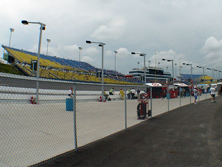 The stands from the fan walk