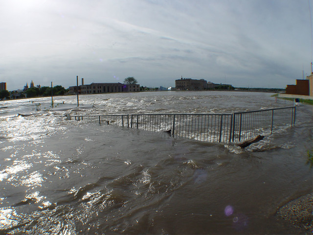 The dam by Wells Fargo Arena, Friday