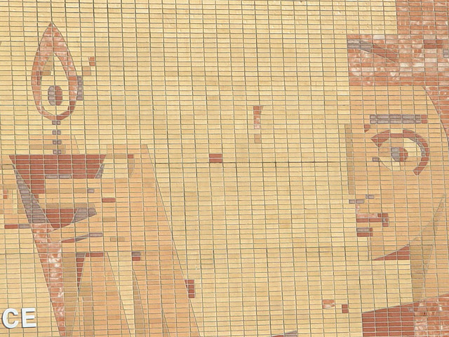 I never noticed this brick mural on the YMCA building