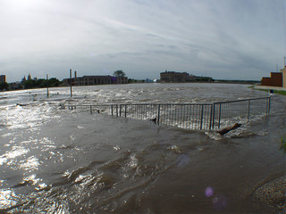 Flood - The dam by Wells Fargo Arena, Friday