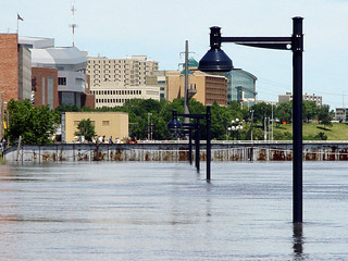 Bridge - Water touching the train bridge Friday