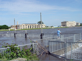 Some Kid on the flooded dam