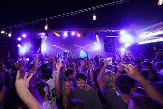 Huge party at the Bud Tent