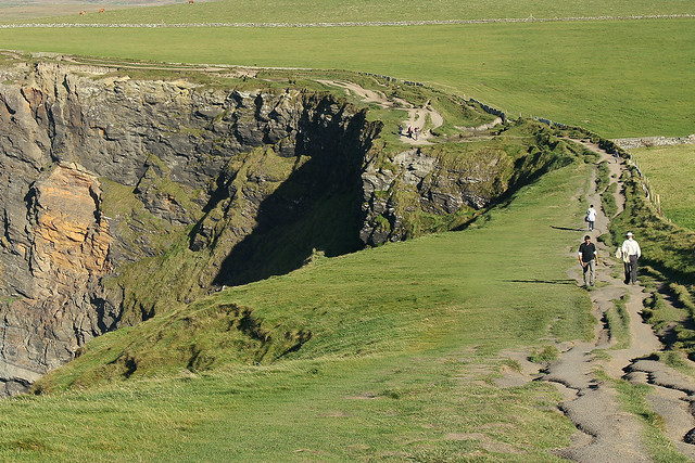 Forbidden trails at the Cliffs of Moher