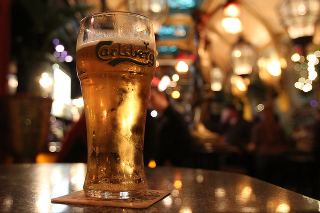 Having a Carlsberg at Cafe en Siene