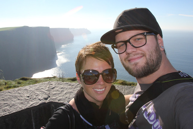 Kari and I at the Cliffs of Moher