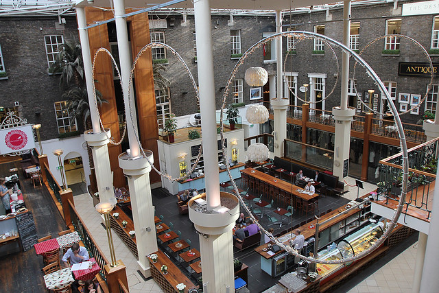 Inside a little boutique mall in Dublin