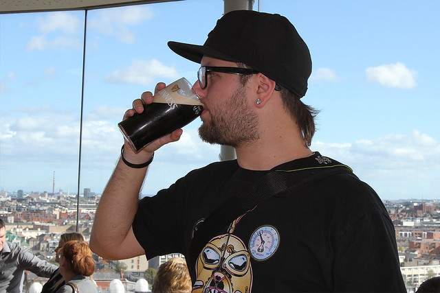 Havin a Guinness at the gravity bar