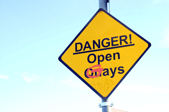 I found this "Danger! Open Gays" graffiti hilarious