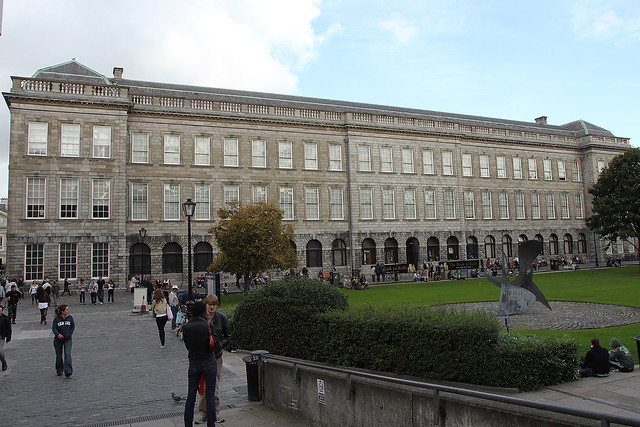 The Library at Trinity College. The top 2 floors and the vaulted ceiling are all 1 giant open Library. It is insane