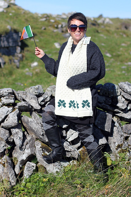 Kari being a dork with her Ireland gear