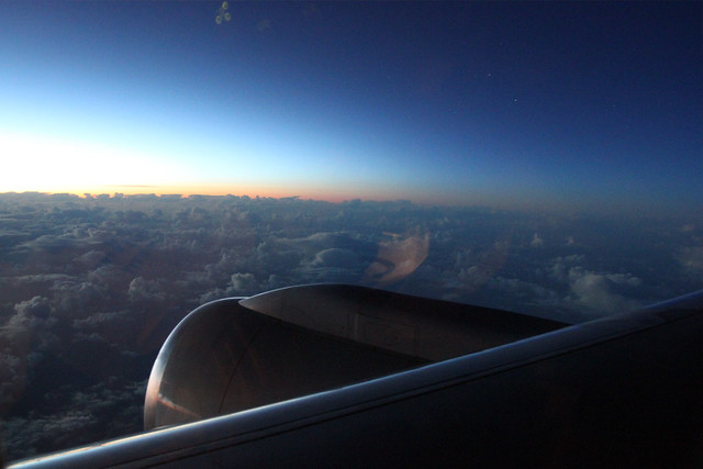Sunrise from 35,000 feet
