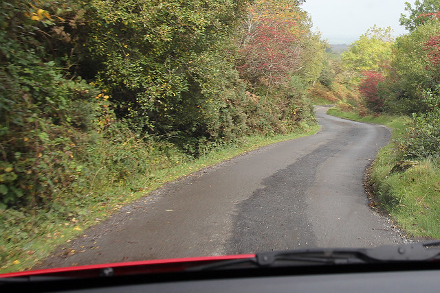 Narrow, windy road at the gap of dunloe
