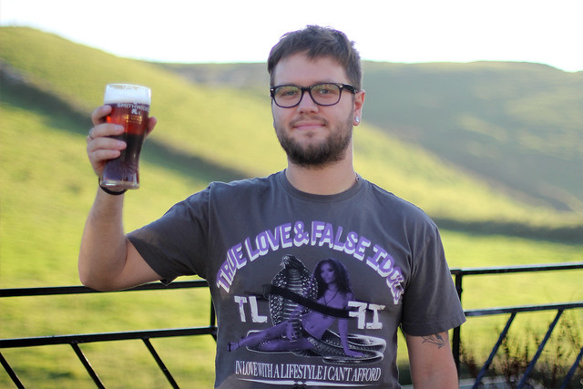 Havin a pint outside Gus O'Connors