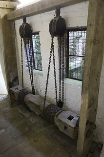 Pulleys to lower the gate at Cahir Castle