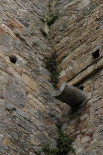 Canonball stuck in the side of Cahir Castle