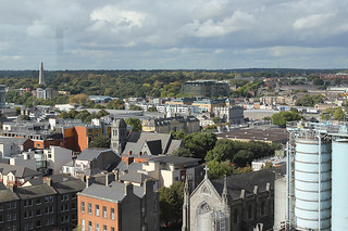 Looking over Phoenix park and the Wellington monument from the Gravity bar