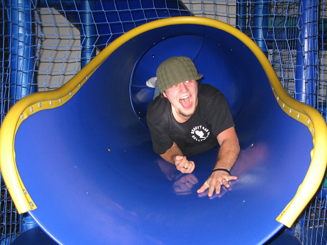 Playing in the slide
