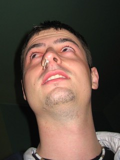 Jeff can get $1 in quarters in his nostril