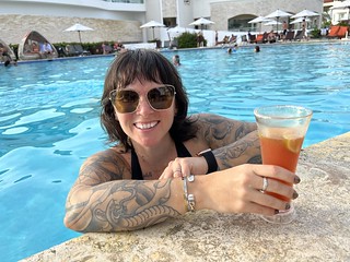 Drinks - Michelada and a pool