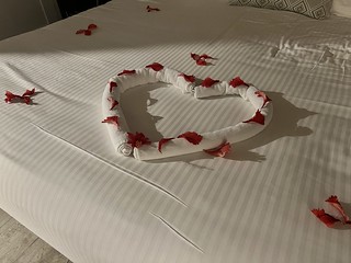 The butler made the room fancy for us, haha