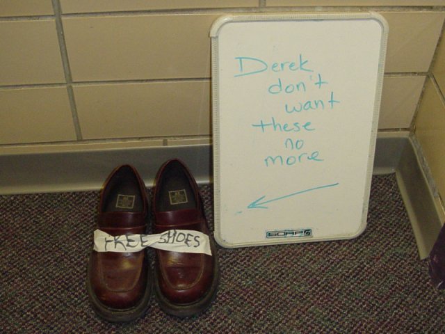 Kevi found these shoes and then gave them away for me...