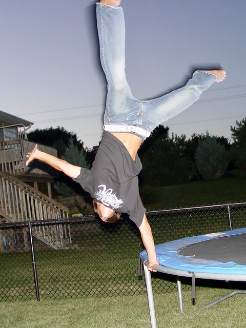 Anthony doing tricks