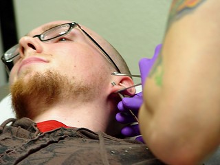 Pain - Pierced with a 4 gauge hollow needle