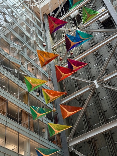 Fountain art inside Rocket HQ