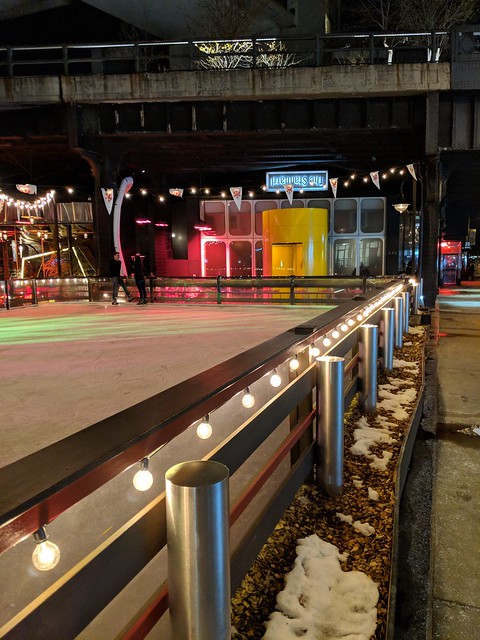 My hotel had a temporary ice skating rink out front