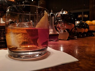Drinks - Havin a whiskey drink at the top of the Standard