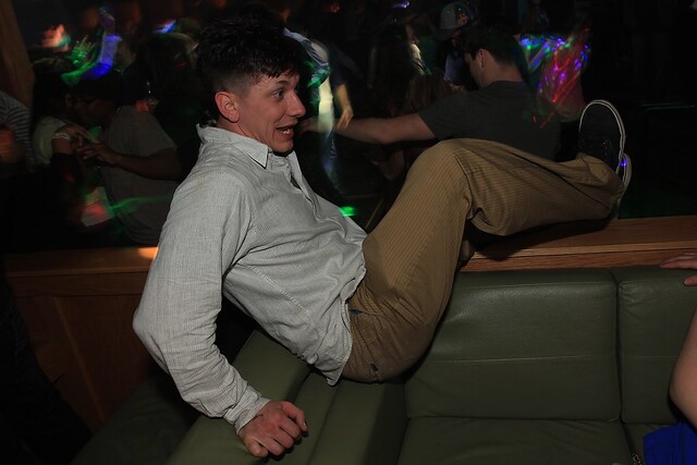 I love this song! *spin move over the wall to the dance floor*