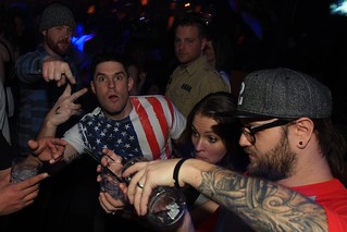 Popular dudes pour vodka