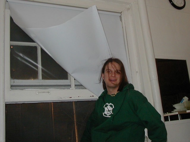 Tom busting in Josh's window