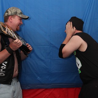 Apparently it actually hurts to get clocked in the face with a real WWE belt